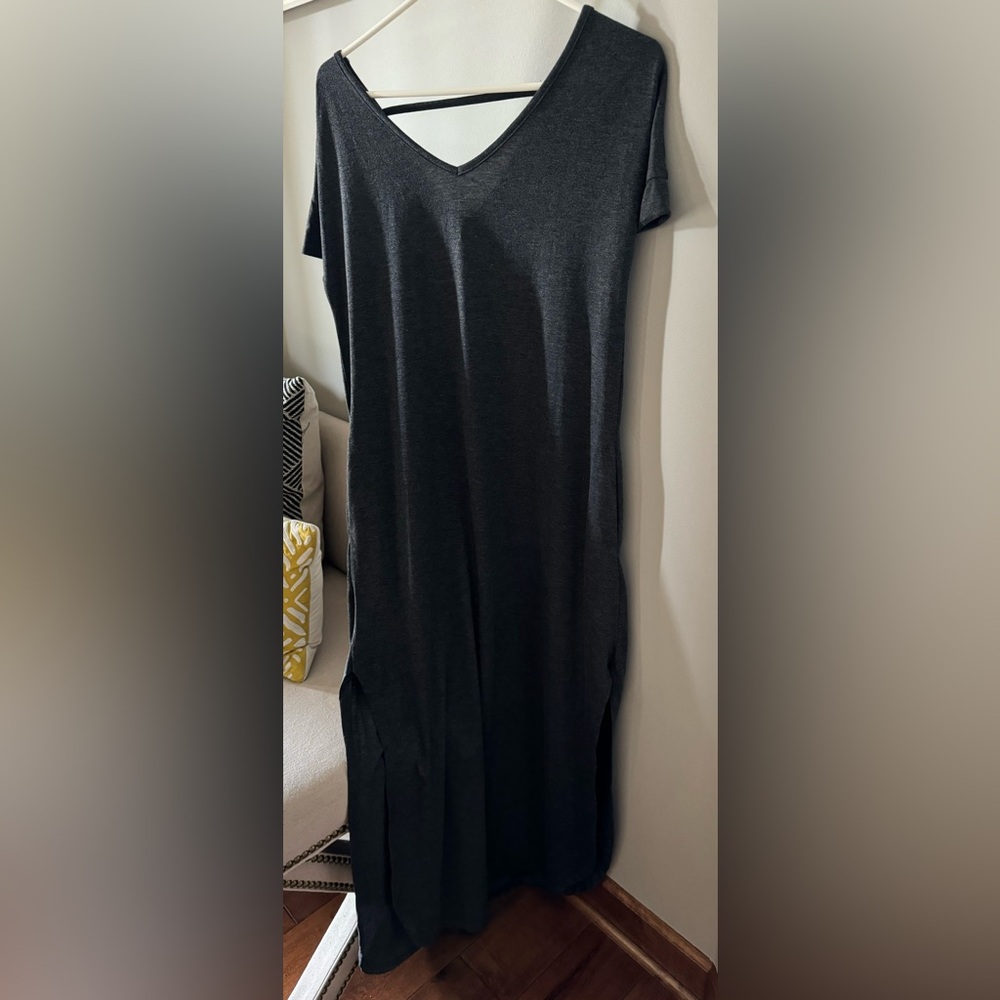 GRECERELLE Women’s Casual Short Sleeve Split Maxi Dress Sz XS
